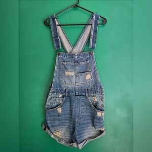 We The Free Distressed Shortalls